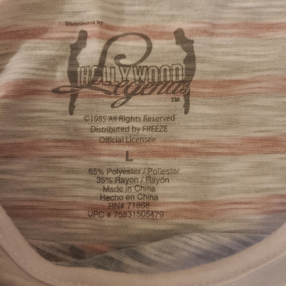 Hollywood Legends Marilyn Monroe Coral Beach Crop Top Graphic Tee L - Picture 5 of 8